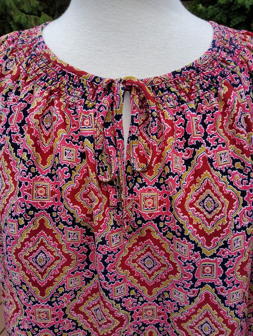GAP Pink Multi-Pattern Peasant Tunic - Picture 3 of 6